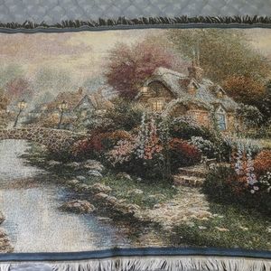 Thomas Kinkade throw blanket. Beautiful scenery.